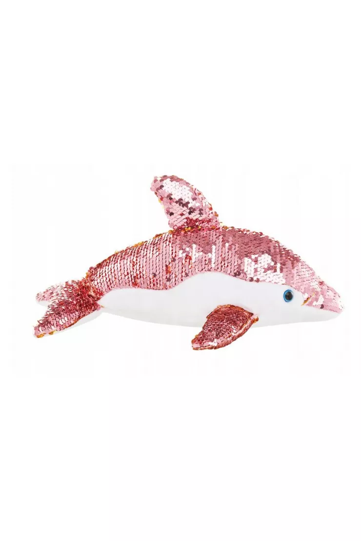 Delfin cekiny różowy
