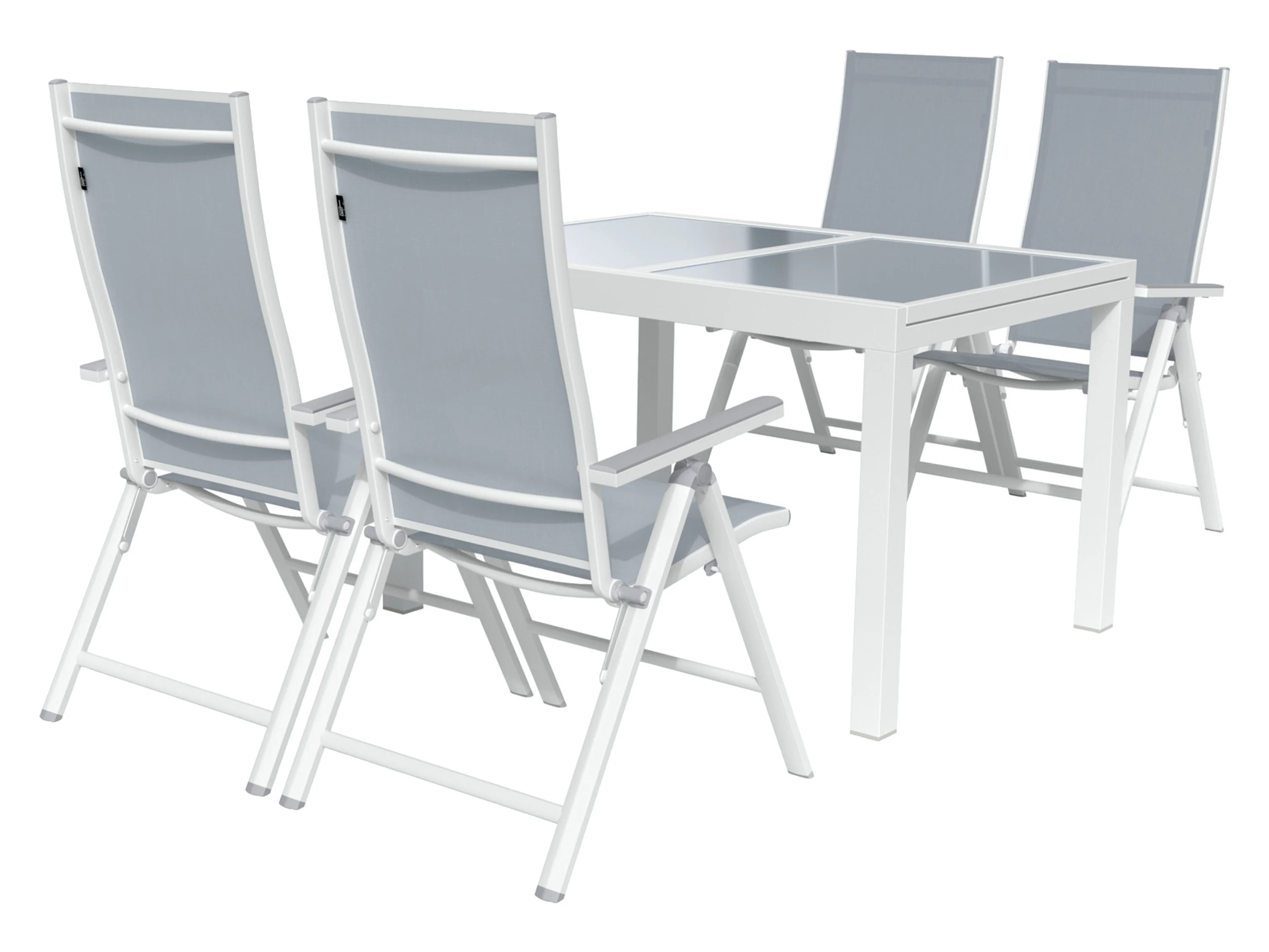 LIVARNO home Zestaw aluminiowych mebli ogrodowych Houston, stół rozkładany i 4 fotele