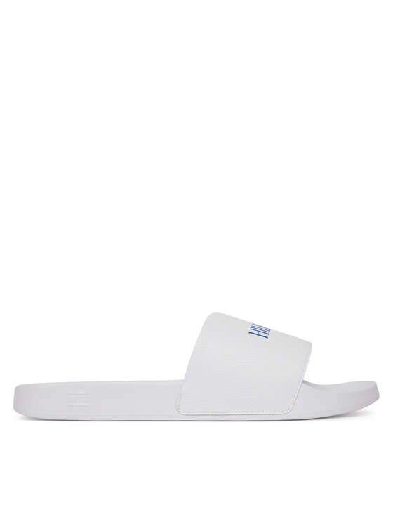 Tommy Hilfiger Klapki Hilfiger Print Tumble Pool Slide FM0FM05505 Biały