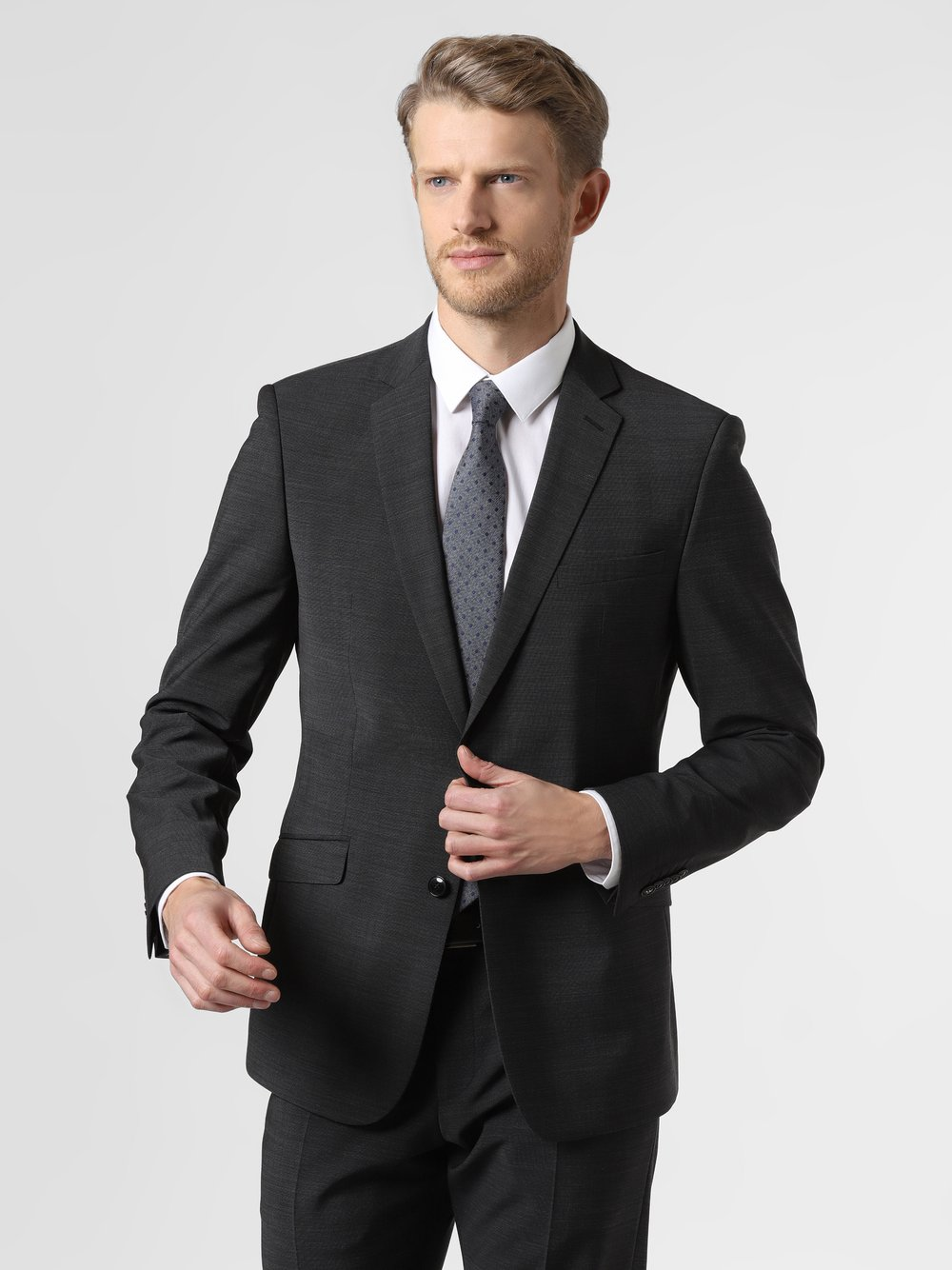 Strellson Męska marynarka od garnituru modułowego Mężczyźni Slim Fit szary, 48