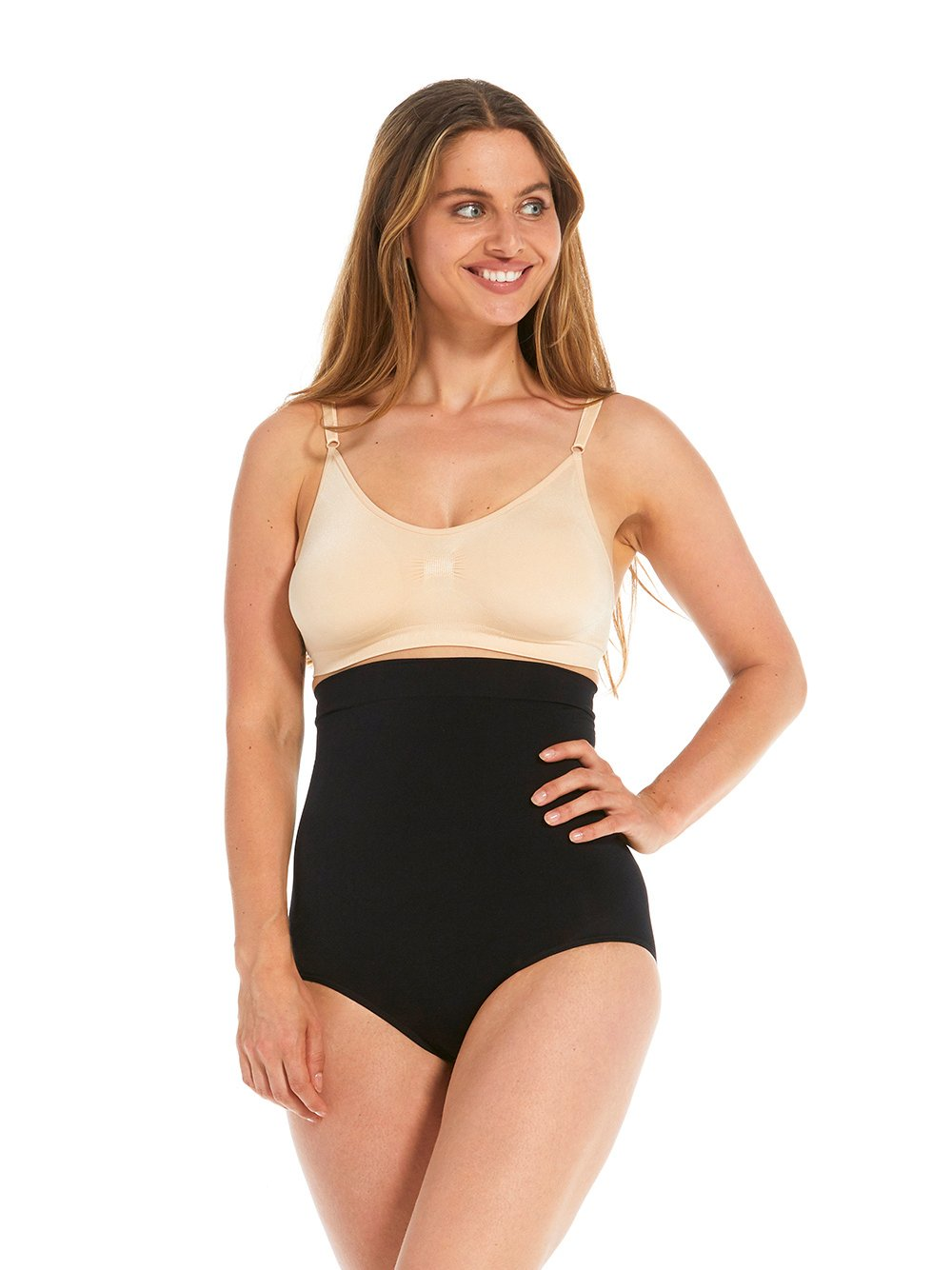 MAGIC Bodyfashion Damskie figi modelujące Comfort Waistnipper Brief Kobiety Sztuczne włókno czarny, S