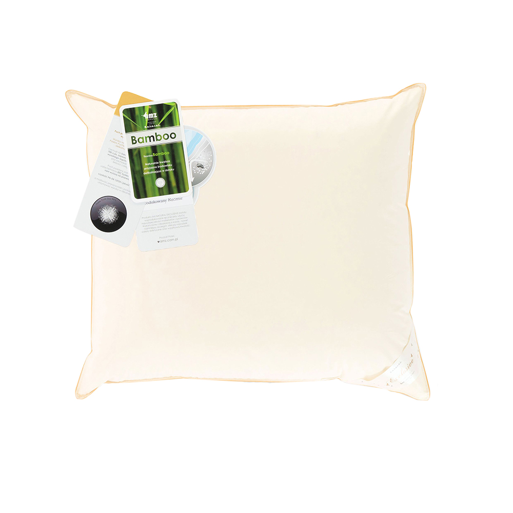 Poduszka Natural Exclusive Dream AMZ 50x70 cm Kremowy Jednokomorowa puch gęsi 90%, inlet bawełniany 100%, włókna bambusowe