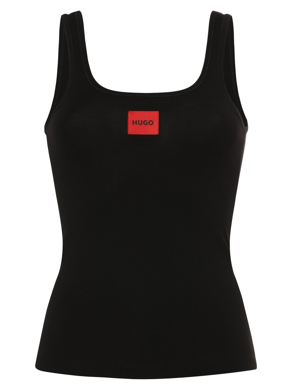 HUGO Top damski Kobiety Bawełna czarny, XS