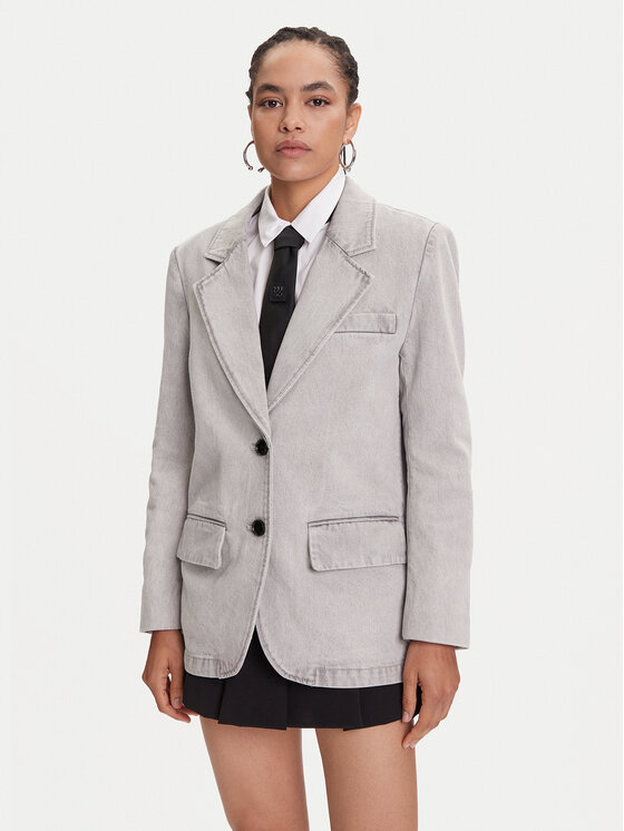 Miss Sixty Marynarka 6S1WJ58700 Szary Loose Fit
