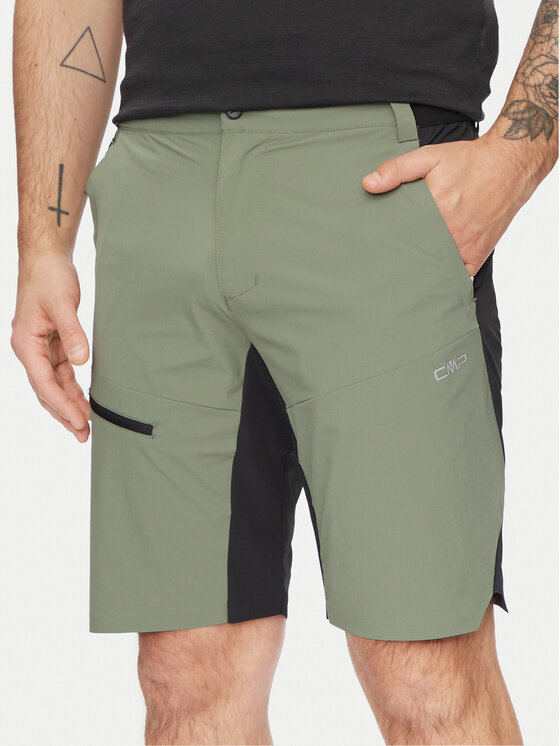 CMP Szorty sportowe 33T6667 Zielony Active Fit