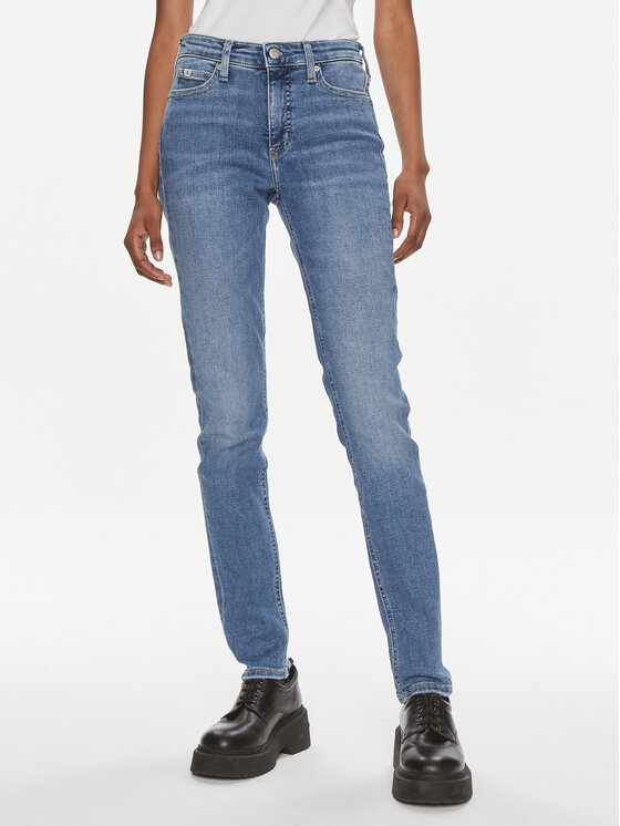 Calvin Klein Jeans Jeansy J20J222755 Niebieski Skinny Fit