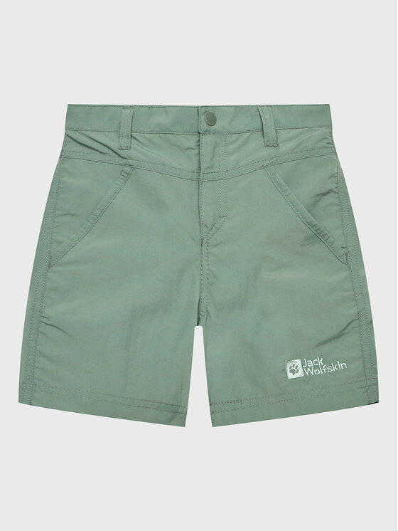 Jack Wolfskin Szorty materiałowe Sun 1605614 M Zielony Regular Fit