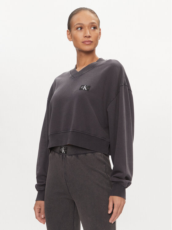 Calvin Klein Jeans Bluza J20J223079 Szary Relaxed Fit