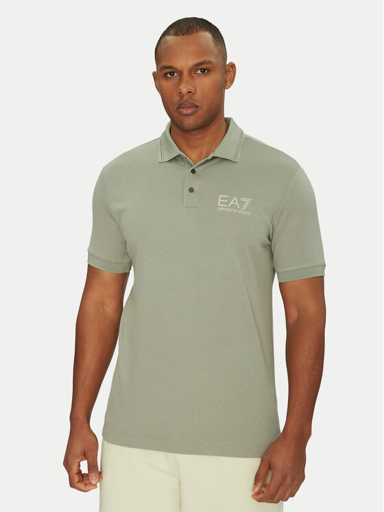 EA7 Emporio Armani Polo 7M000300 AF13739 U8058 Szary Regular Fit