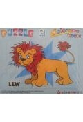 Puzzle 6 el. Kolorowanka domek L - Ul. Kocia