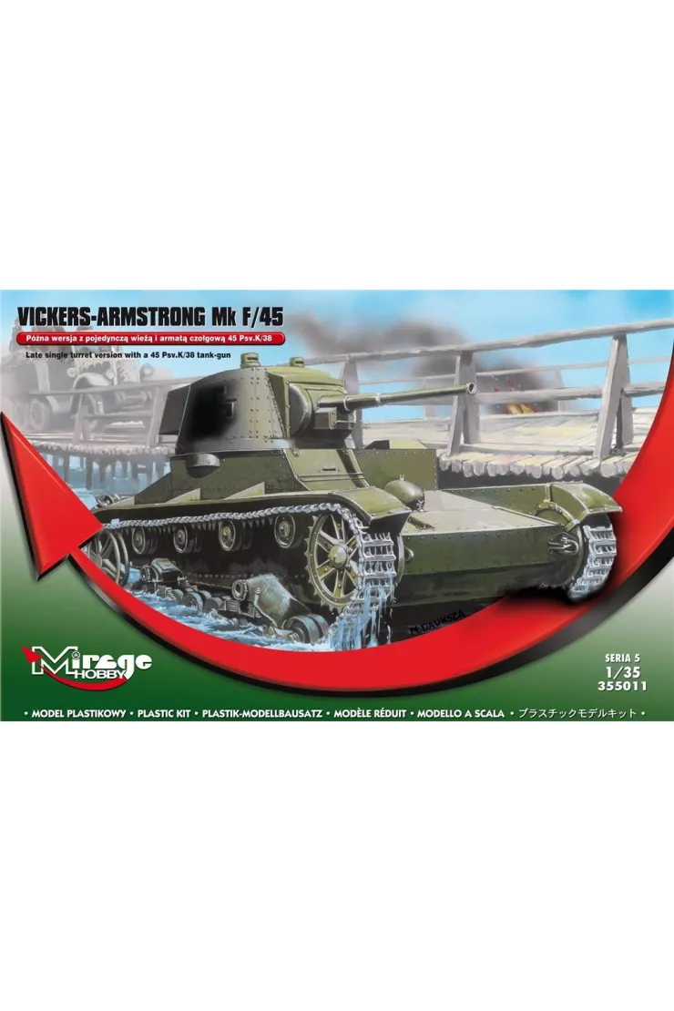 Czołg z wieżą i armatą Vickers-Armstrong Mk F/45