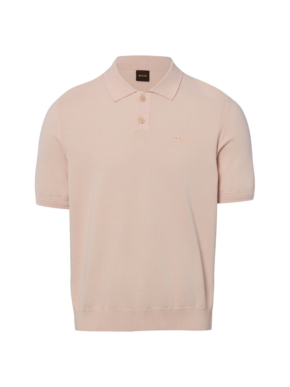 BOSS Orange Męska koszulka polo z dzianiny z kapokiem - Asac Mężczyźni Bawełna różowy, XL