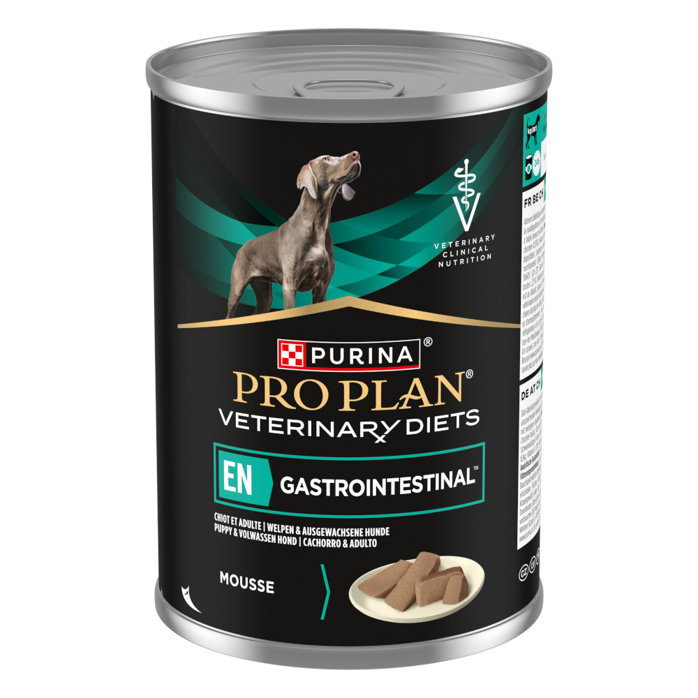 5% taniej! PURINA Pro Plan Veterinary Diets Canine Mousse, 2 x 400 g / 48 x 195 g - Canine Mousse EN Gastro, 2 x 400 g