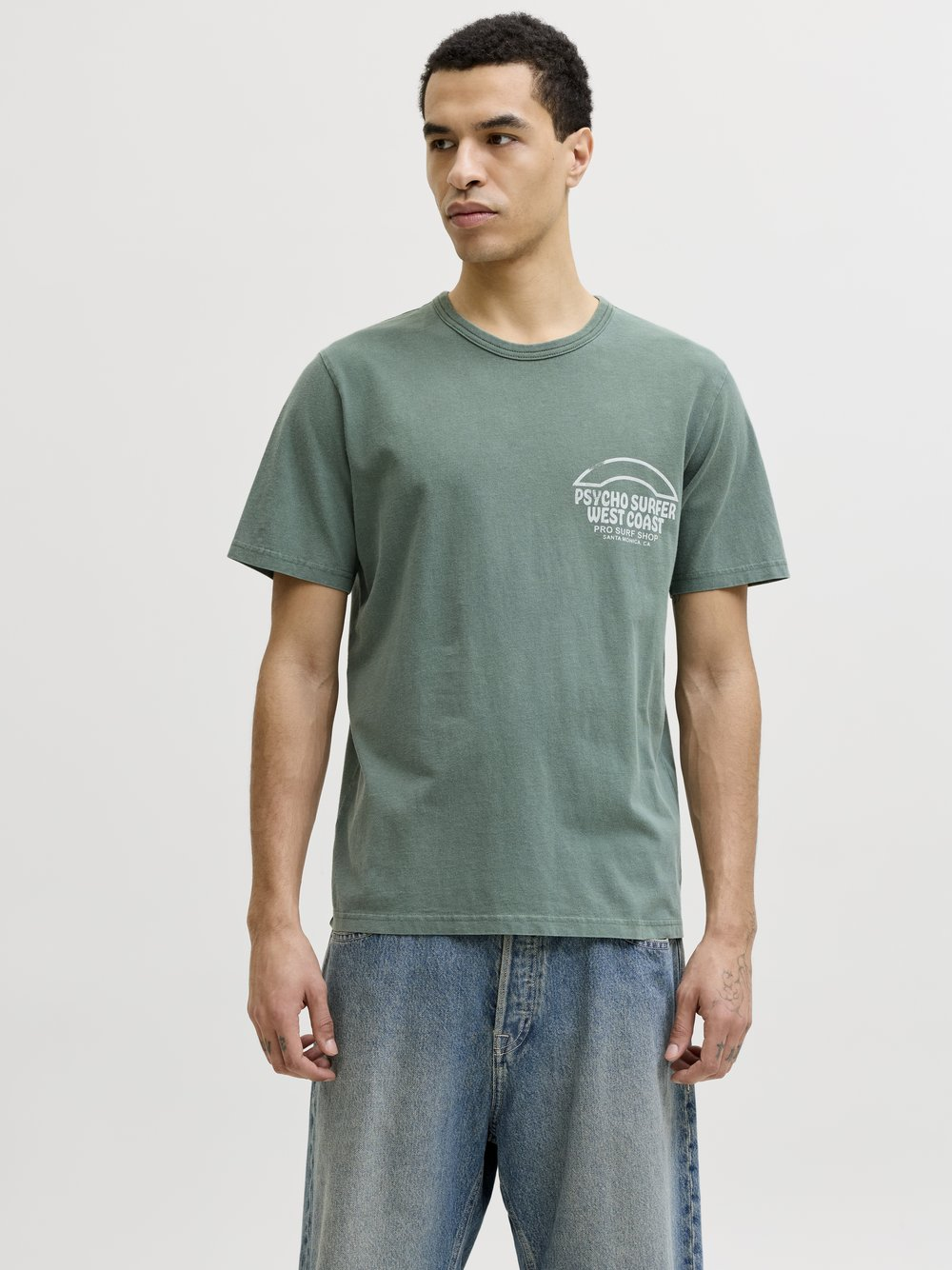 Jack & Jones Koszulka męska Mężczyźni Bawełna (100%) zielony, XXL