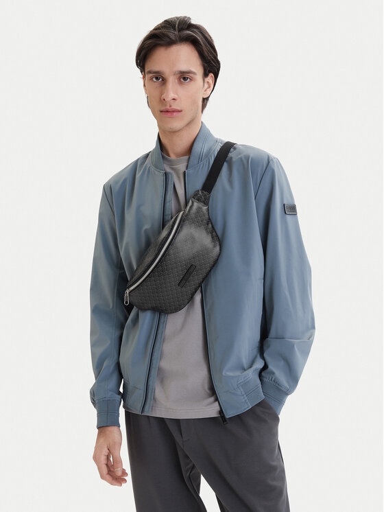 Calvin Klein Nerka Emblem Aop Coated Waistbag LV04D3135G Czarny