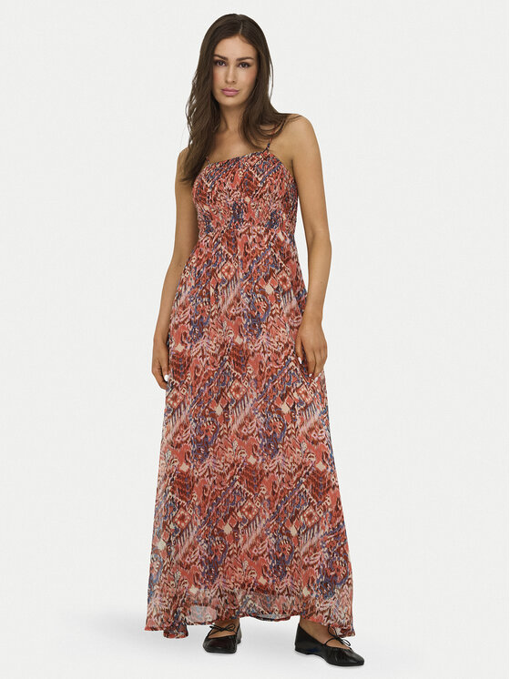 ONLY Sukienka letnia Elena 15352634 Pomarańczowy Regular Fit