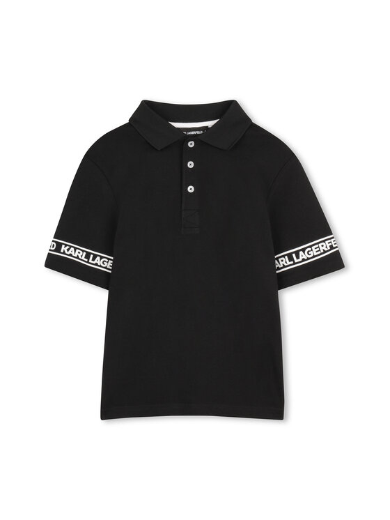 Karl Lagerfeld Kids Polo Z31099 S Czarny Regular Fit