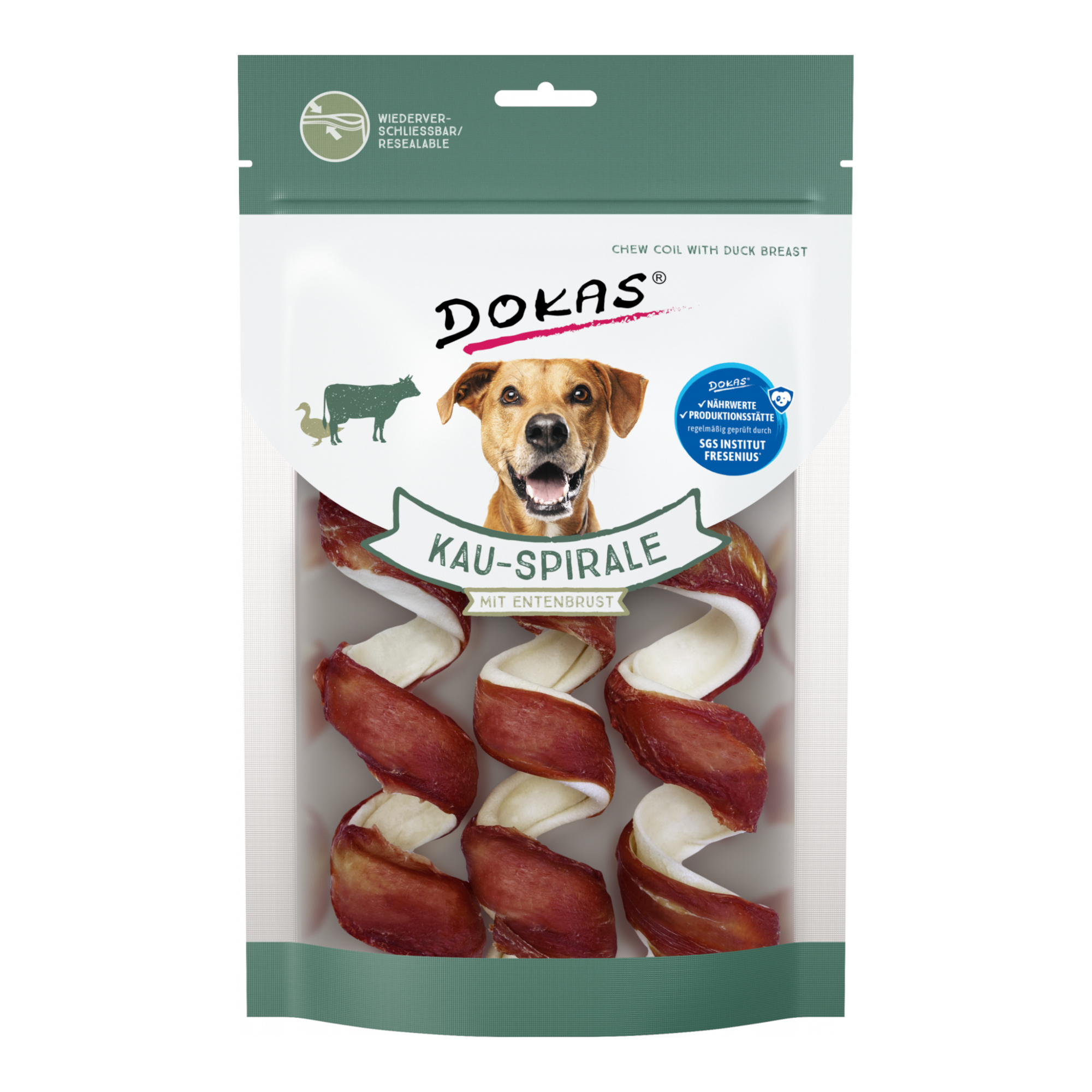 Dokas spirale do żucia, z piersią z kaczki - 3 szt. (110 g)