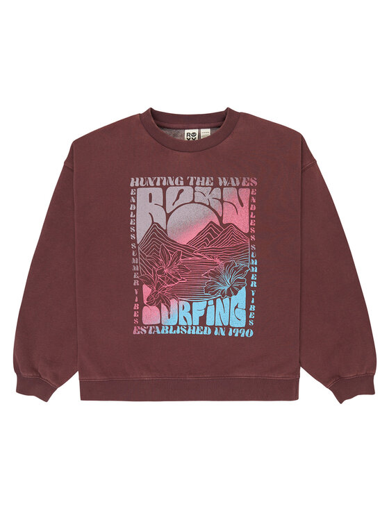 Roxy Bluza Lineup Brushed ERGFT04021 Brązowy Oversize