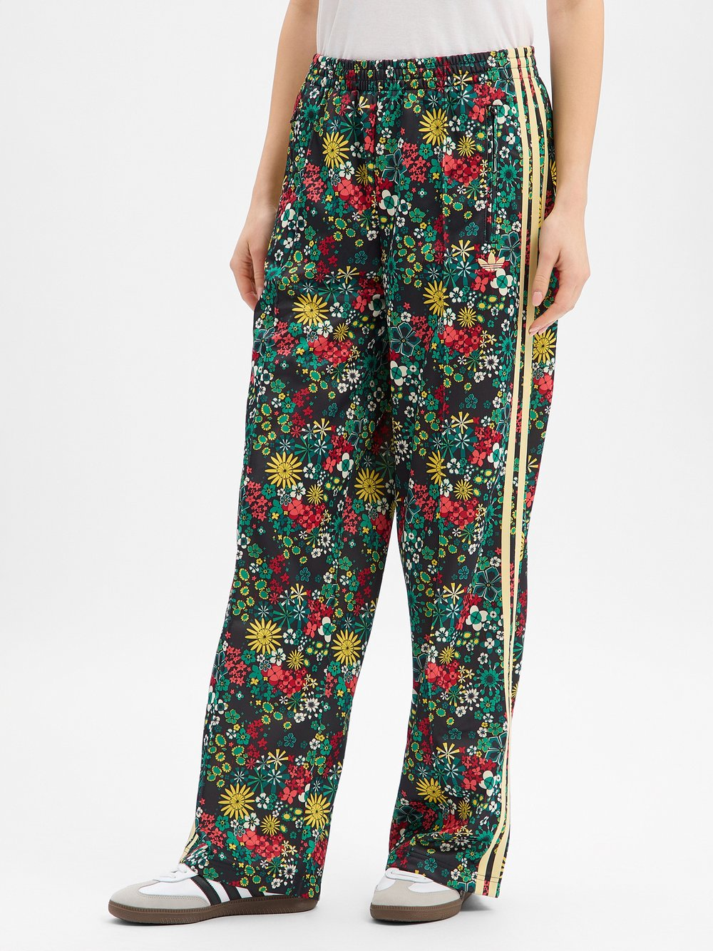 adidas Originals Damskie spodnie do biegania Kobiety Materiał dresowy zielony|żółty|czerwony, M