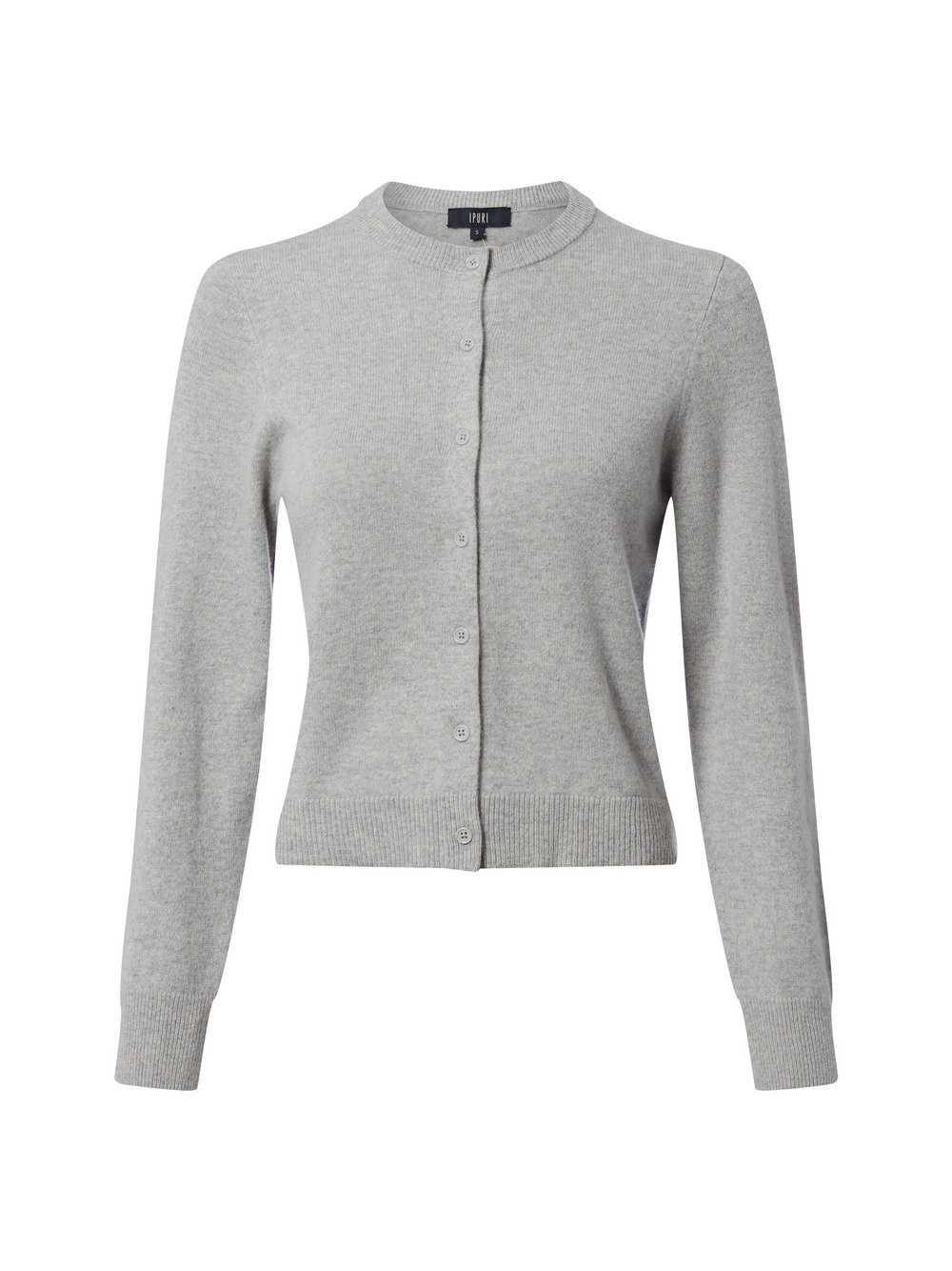 IPURI Damski kardigan z kaszmiru Kobiety Kaszmir szary, L