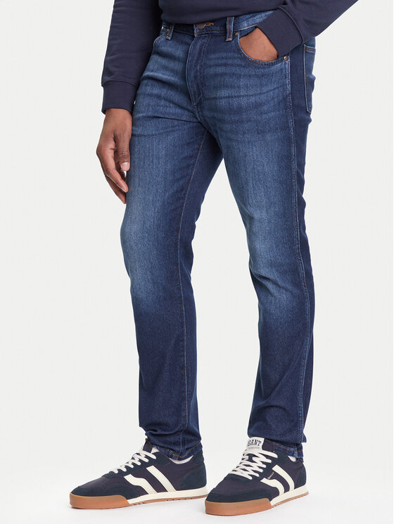 Wrangler Jeansy Larston 112372934 Granatowy Slim Fit