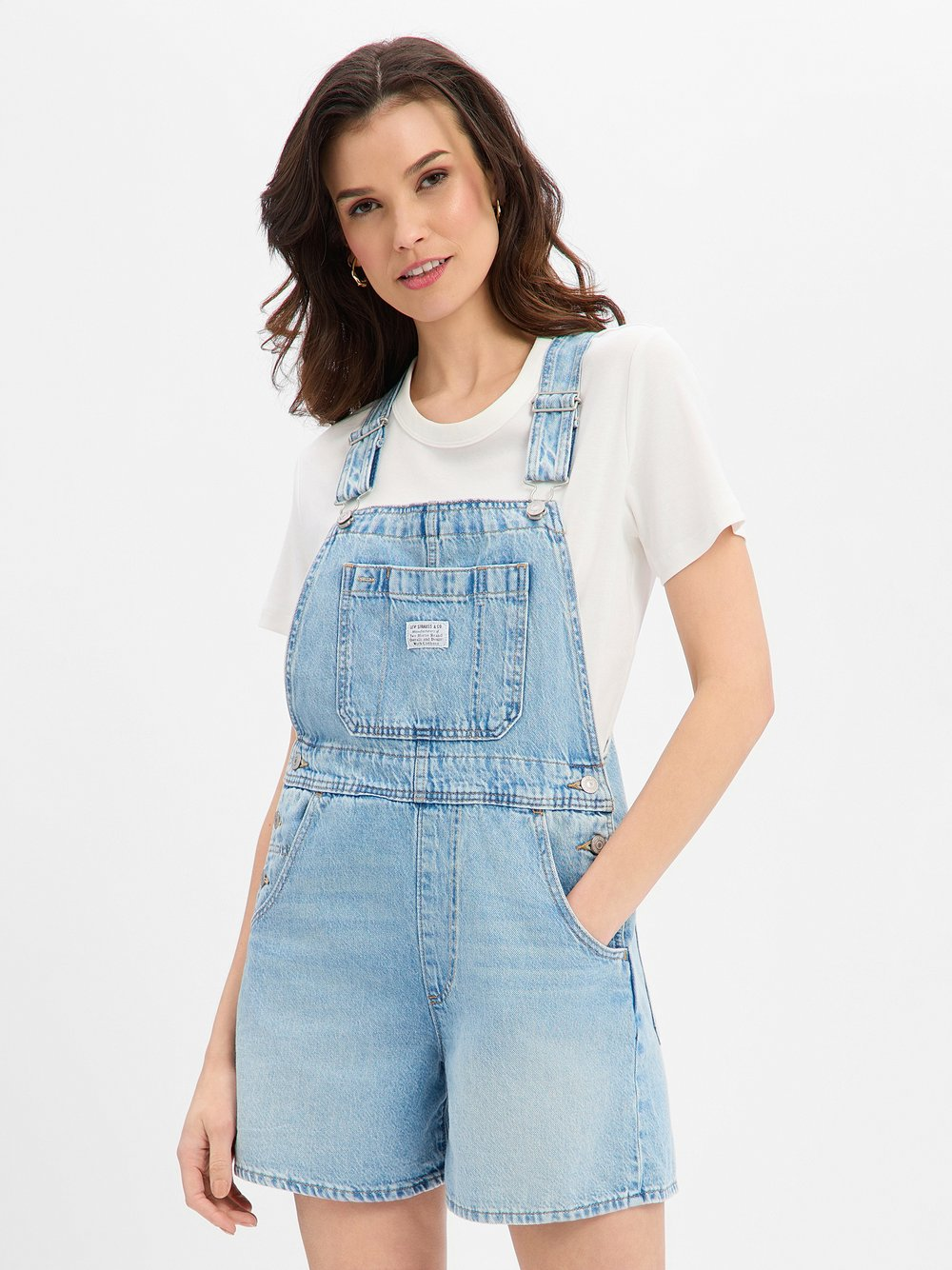 Levi's Spodnie ogrodniczki Kobiety Bawełna niebieski, M