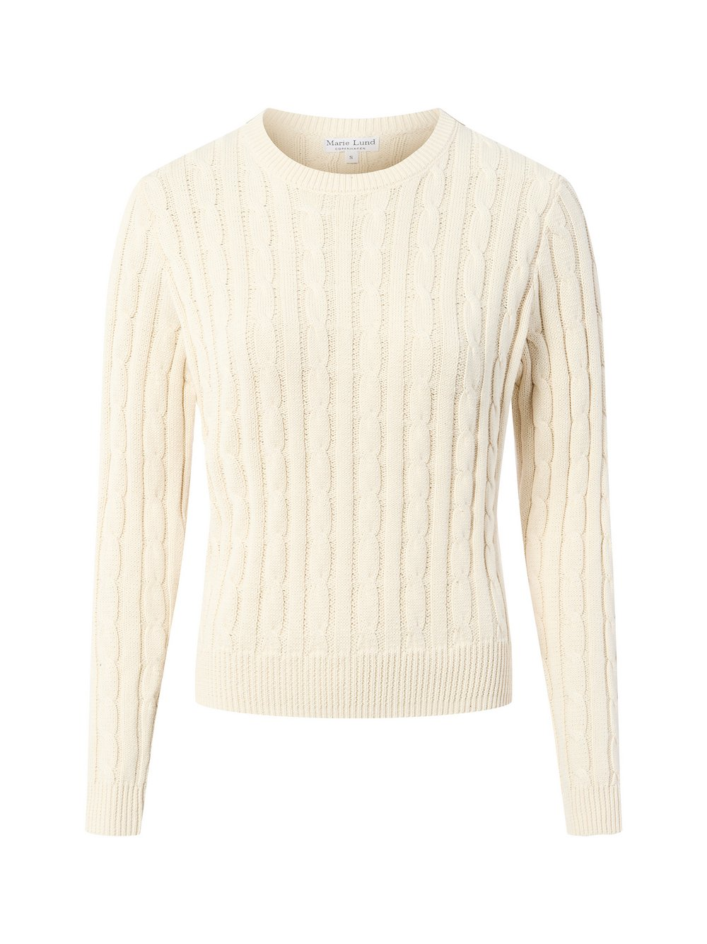 Marie Lund Damski sweter bawełniany Kobiety Bawełna biały, XL