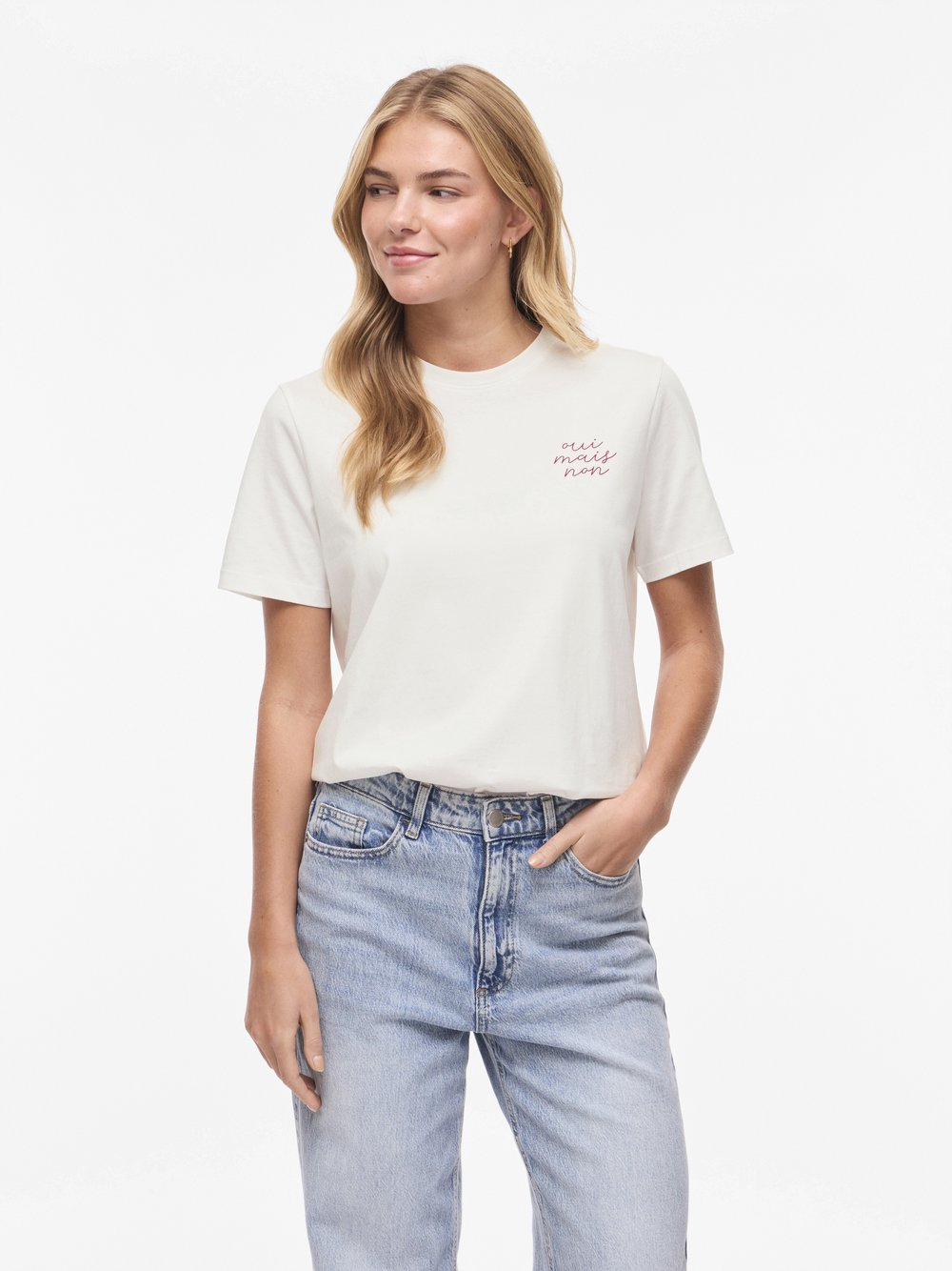 Vila Koszulka damska - VISybilla Cherry Kobiety Bawełna biały, XL