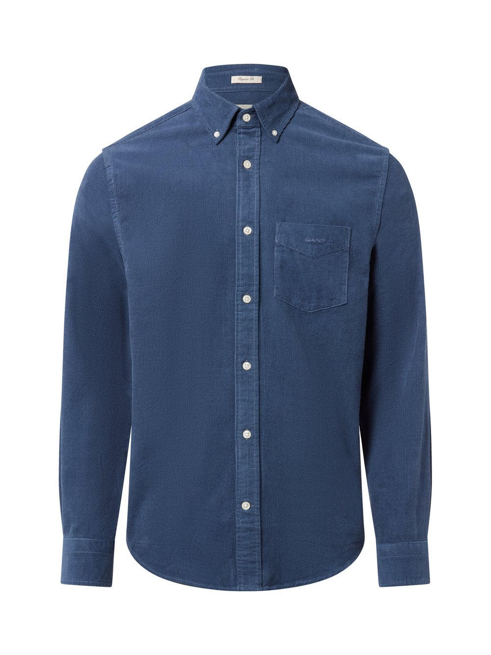 Gant Męska koszula sztruksowa Mężczyźni Regular Fit Bawełna niebieski, XL