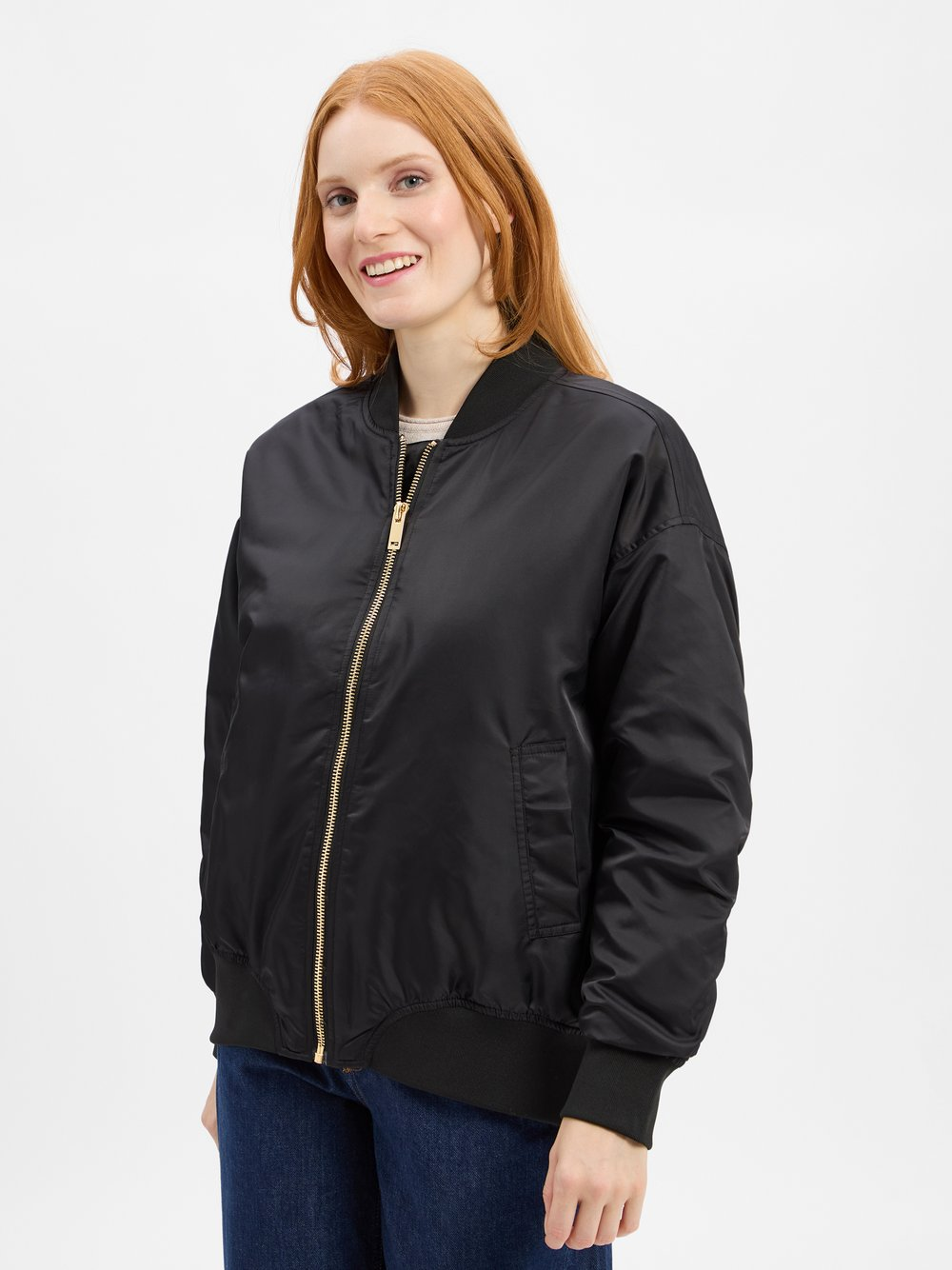 Marie Lund Bluza damska Kobiety Sztuczne włókno czarny, XS