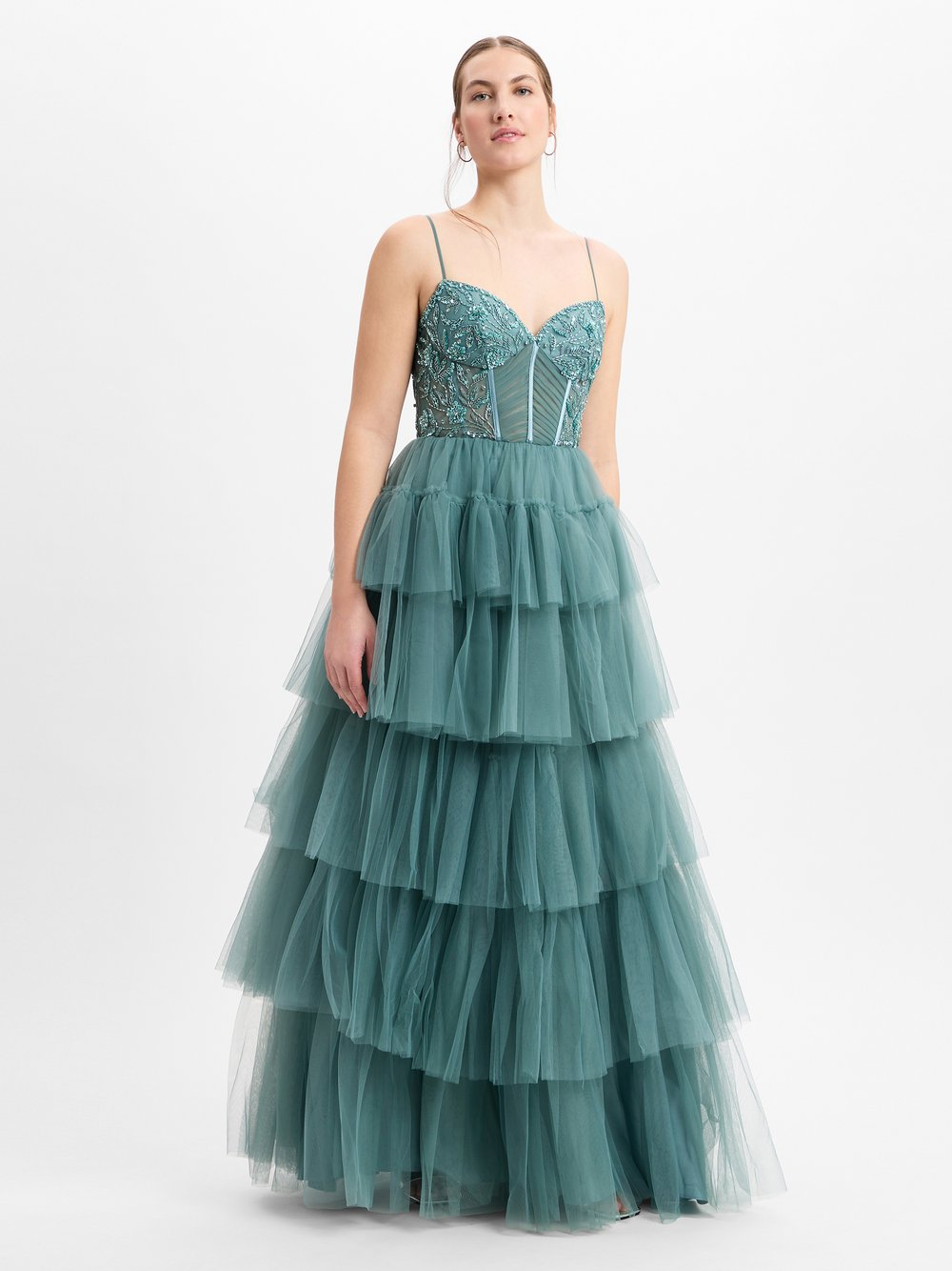 Luxuar Fashion Damska sukienka wieczorowa Kobiety niebieski jednolity, 40