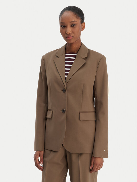 Tommy Hilfiger Marynarka Timeless WW0WW46662 Beżowy Regular Fit
