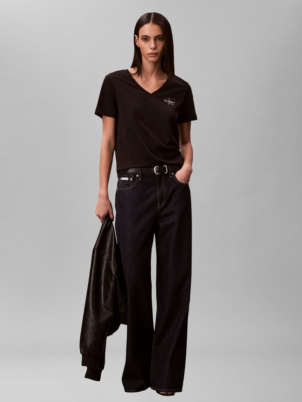 Calvin Klein Jeans Koszulka damska - 2-pak Kobiety Bawełna czarny|różowy, L