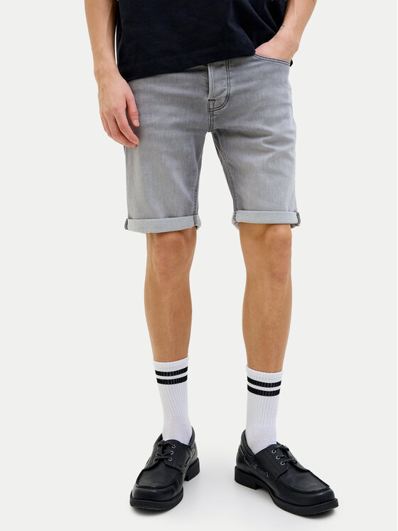 Jack & Jones Szorty jeansowe Rick 12269502 Szary Regular Fit