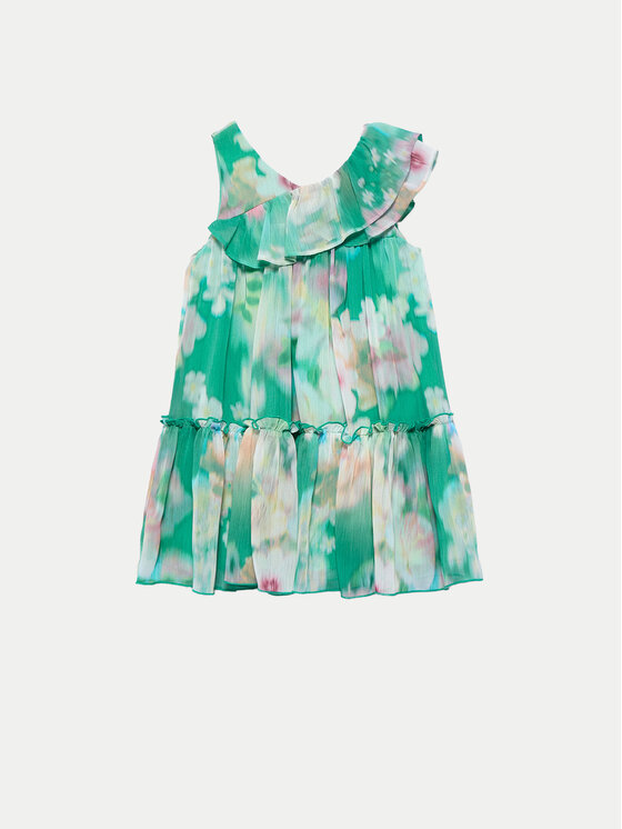 Abel & Lula Sukienka elegancka 5043 Zielony Regular Fit