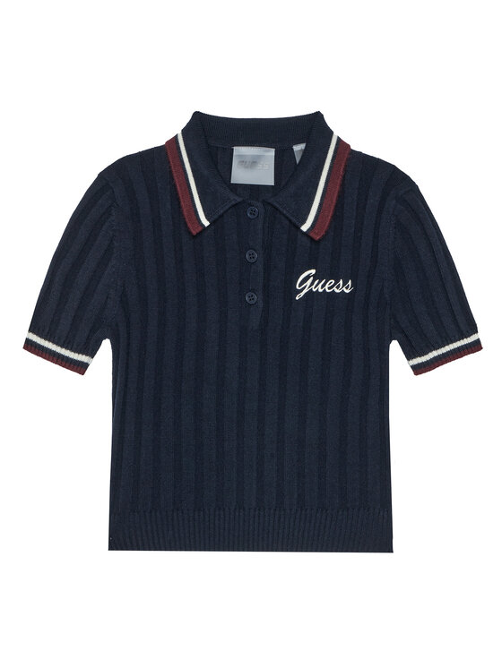 Guess Polo J5BP01 Z1152 Granatowy Regular Fit