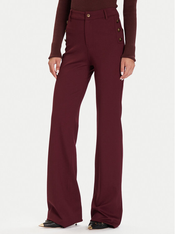 Guess Spodnie materiałowe W5BB16 KCMU2 Czerwony Flare Fit