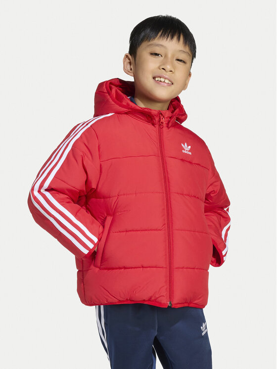 adidas Kurtka zimowa adicolor JV8550 Czerwony Loose Fit