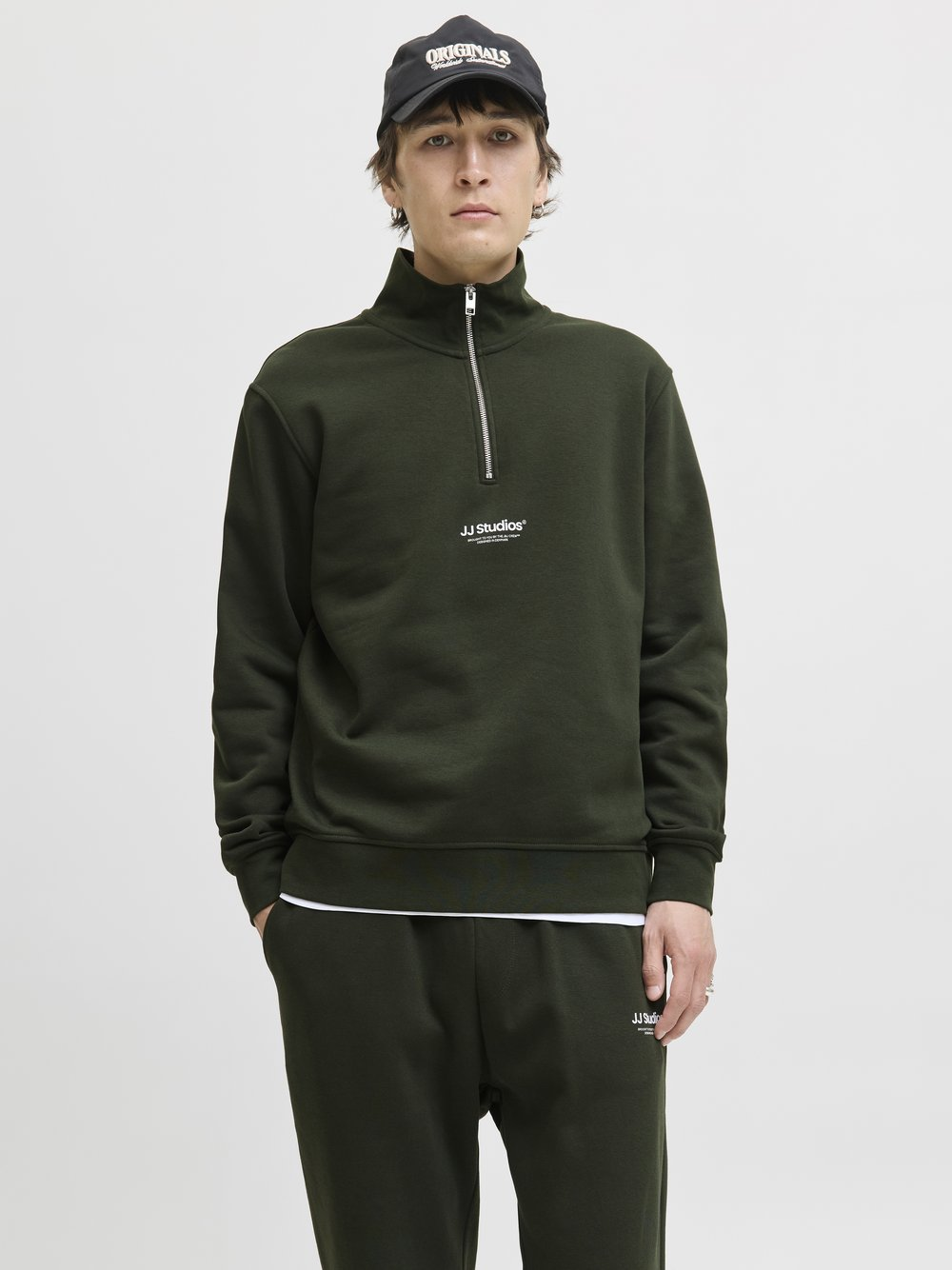 Jack & Jones Sweter - JJEsoho Mężczyźni Bawełna zielony, L