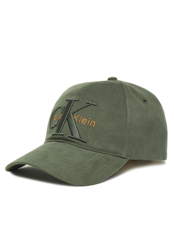 Calvin Klein Czapka z daszkiem Large Monologo LV04D5039G Zielony