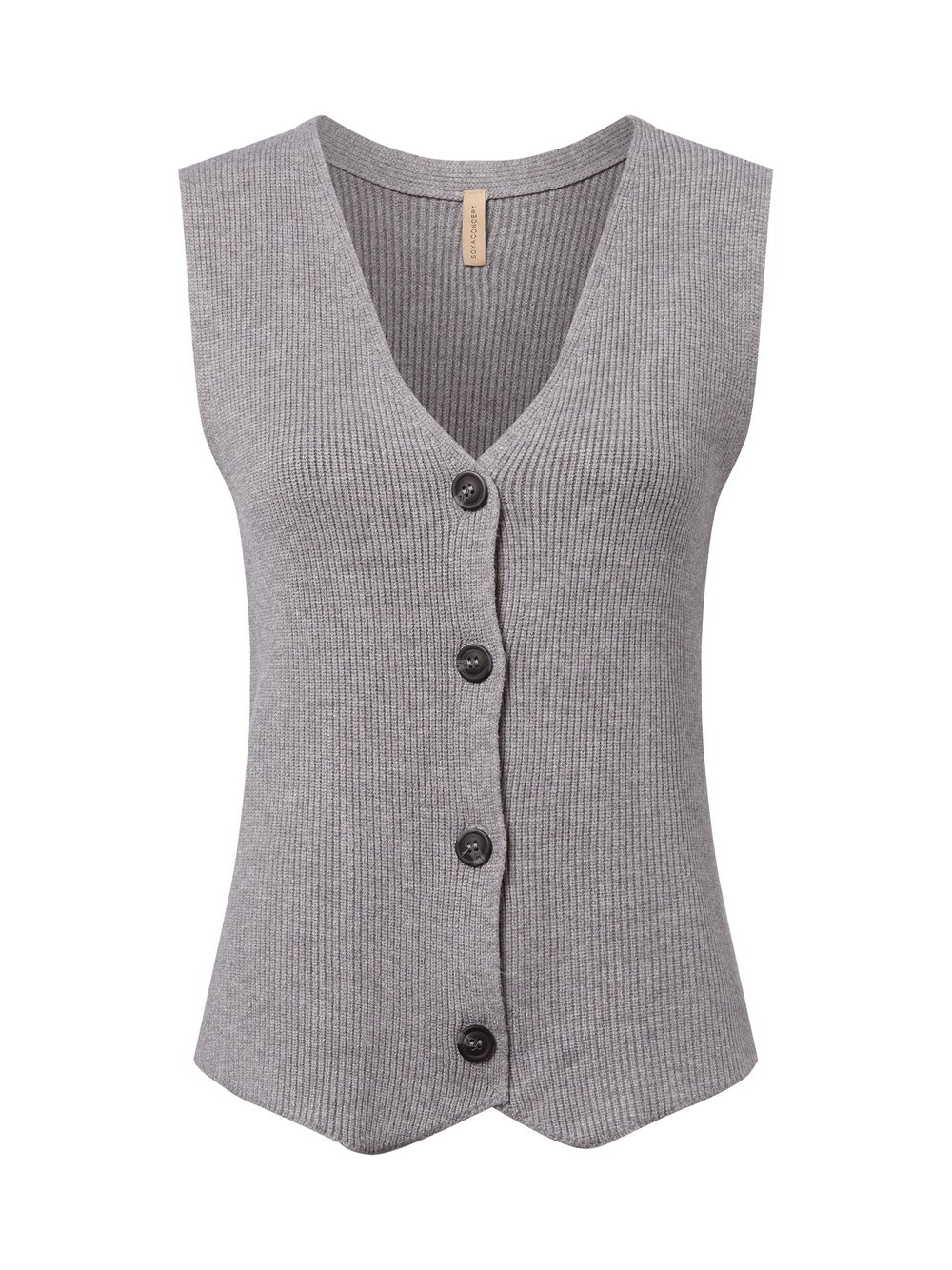 soyaconcept® Damska kamizelka z dzianiny - Kanita Kobiety szary, XL