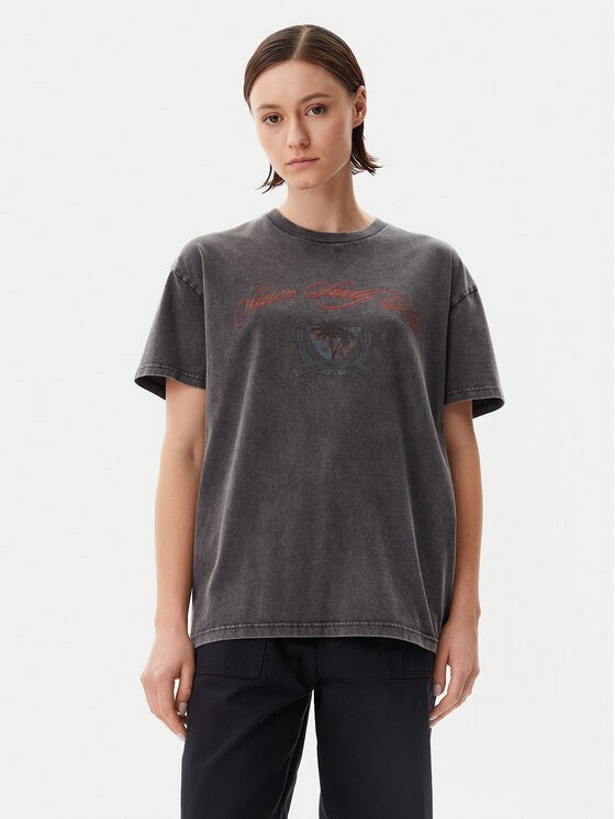 Vans T-Shirt Palm Impresa VN000MCM Czarny Regular Fit