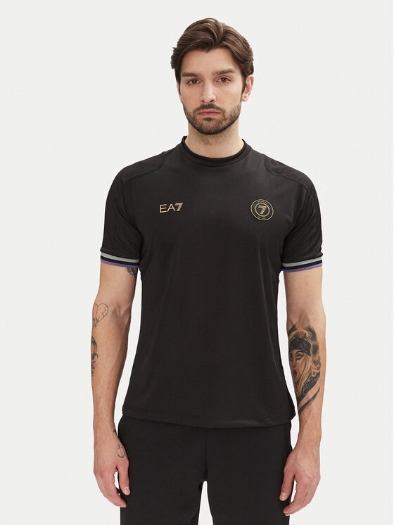 EA7 Emporio Armani T-Shirt 7M000256 AF13537 UC001 Czarny Regular Fit