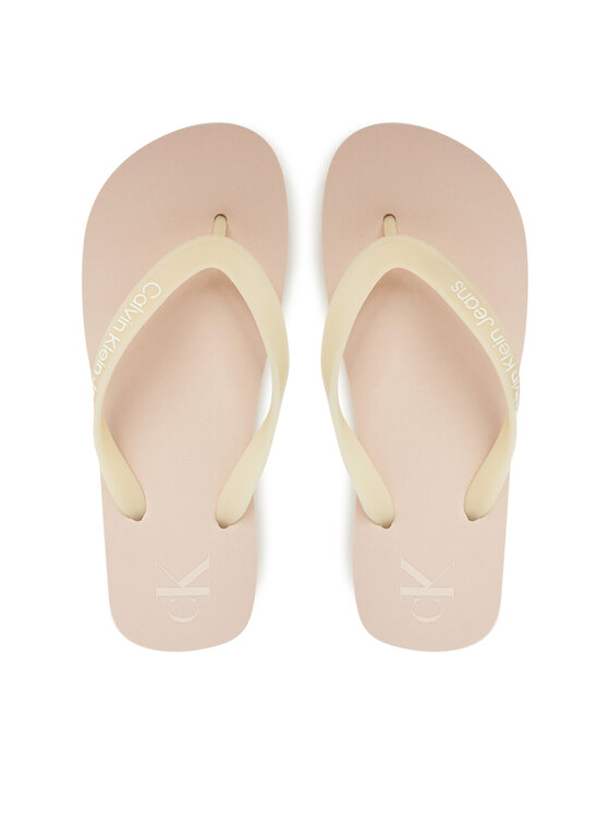 Calvin Klein Jeans Japonki Beach Sandal Flatform Tpu YW0YW01830 Beżowy