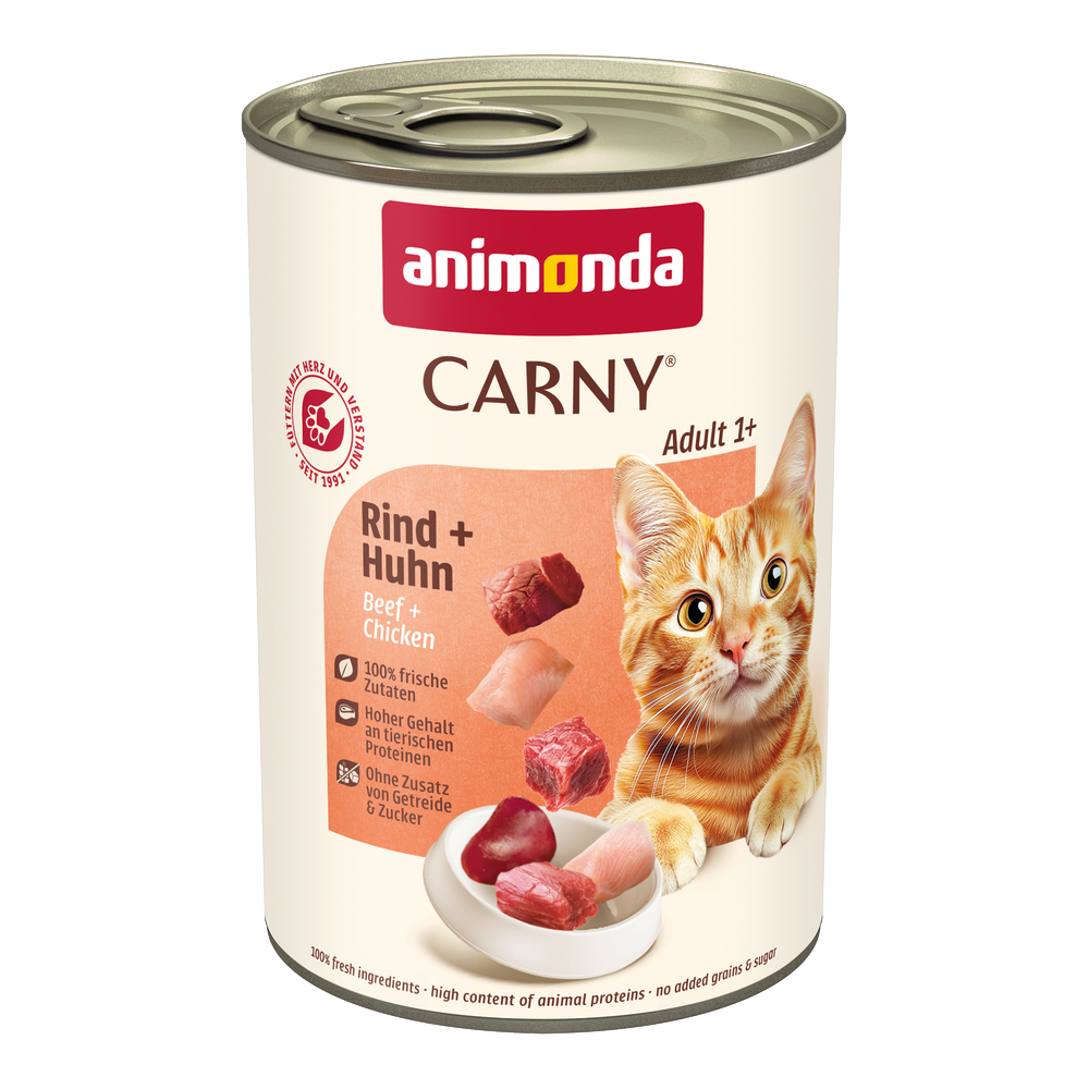 animonda Carny Adult, 6 x 400 g - Wołowina i kurczak