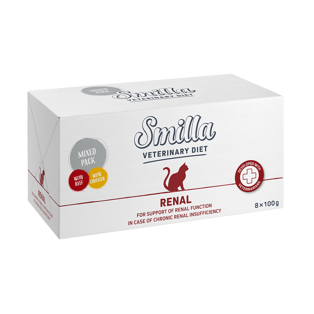 Pakiet mieszany Smilla Veterinary Diet, 8 x 100 g  - Renal: kurczak + wołowina