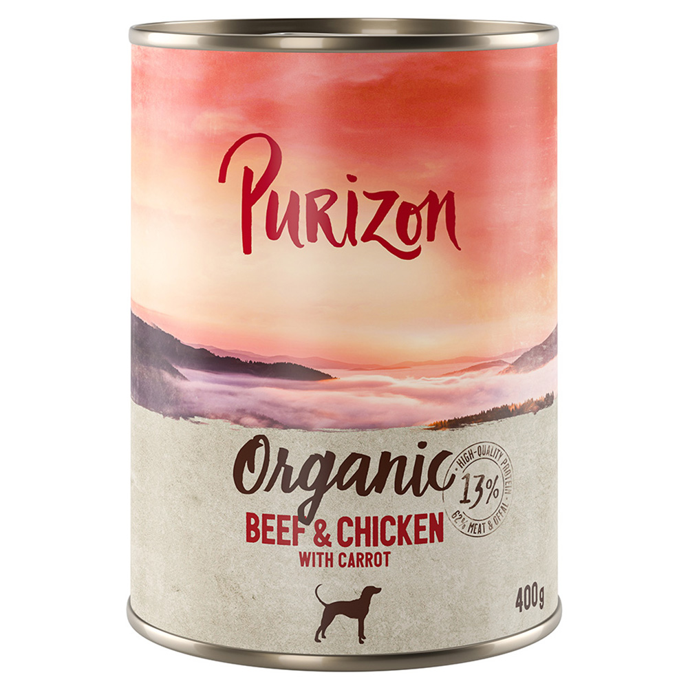 Purizon Organic, 400 g  - Wołowina i kurczak z marchewką