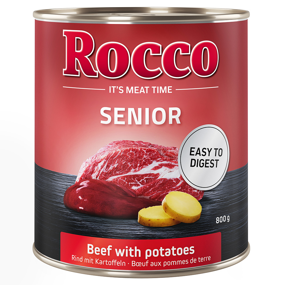 Megapakiet Rocco Senior, 24 x 800 g - Wołowina z ziemniakami