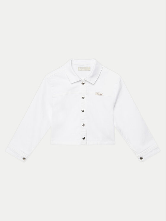 Calvin Klein Jeans Kurtka jeansowa IG0IG02844 Biały Relaxed Fit